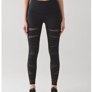 Lululemon Wunder under high rise pant tech mesh black